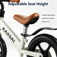Bicicleta de equilibrio para niños pequeños de 12 pulgadas con asiento y manillar ajustables, sin pedales, bicicleta de empuje para niños