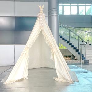 Maison de jeu indien en coton, jouet pour enfants et adultes, en dentelle, tente pour <span class=keywords><strong>tipi</strong></span>, pour mariage, célébration, <span class=keywords><strong>intérieur</strong></span> et extérieur, de luxe, 5 pierreries - Product Image 4