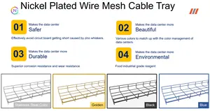 Ningbo Vichnet Telecom Galvanized Data Center Use Wire Mesh Cable Tray Channel Metal Trays