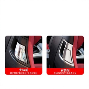 สำหรับเมอร์เซเดส-เบนซ์ อี-คลาส คูเป้ ที่จับตกแต่งเบาะนั่ง ลายคาร์บอนไฟเบอร์ ด้านหน้าสแตนเลส สไตล์หรูหรา - Product Image 4