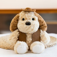 Jouet en peluche mignon en forme de chiot, avec de grandes oreilles, super doux, rembourré de coton PP, en polyester, accessoires de poupée en peluche, cadeau pour enfants, décoration de bureau