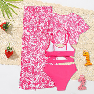 Hermoso <span class=keywords><strong>traje</strong></span> <span class=keywords><strong>de</strong></span> <span class=keywords><strong>baño</strong></span> para adolescentes Beachwear Girls 3PCs Set <span class=keywords><strong>en</strong></span> Binini Big Girls Swimsuit - Product Image 6