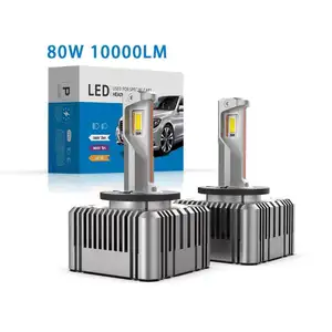 NAO 80W 8000Lm毫米D系列发光二极管D1 D3 D5汽车头灯套件Canbus 12V 360 Faco Bombillo Luces灯D1S发光二极管前照灯灯泡D1S发光二极管