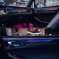 Éclairage ambiant LED pour voiture RGB 64 couleurs, bande acrylique pour l'éclairage ambiant intérieur de la voiture, pour Porsche Macan 2014-2025, symphonie galactique