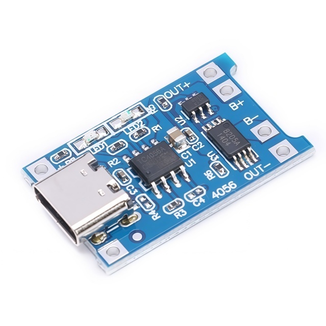 TP4056 5V 1A Lithium Battery Charger Module with Micro USB Port Protection Circuit CC CV Charging by Onestopelectronic