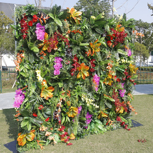 Panel <span class=keywords><strong>de</strong></span> plantas <span class=keywords><strong>de</strong></span> pared <span class=keywords><strong>de</strong></span> jungla artificial 3D para decoración del hogar personalizado, Fondo <span class=keywords><strong>de</strong></span> pared floral verde <span class=keywords><strong>de</strong></span> jardín vertical al por mayor - Product Image 3