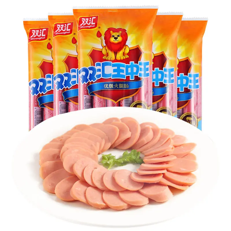 Prosciutto salsiccia fast food 60g per bastone maiale e pollo selezionati istantanei marchio famoso cinese vendita calda 10 bastoncini per sacchetto