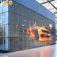 Nouveaux produits, usine ODM, écran LED transparent pour publicité extérieure P31.25, haute luminosité pour l'extérieur des bâtiments