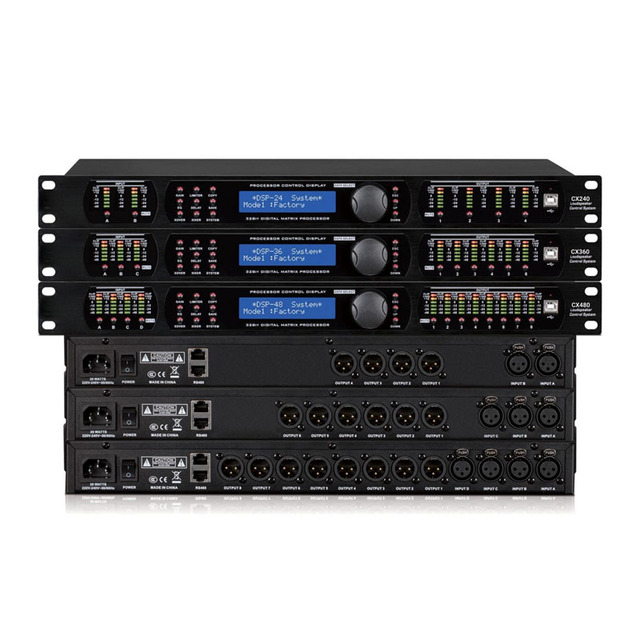 Professional Audio Processor 3 in 6 0ut Audio Processor Sound System Digital Music Audio Processor DSP DriveRack