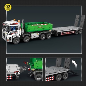 2852 Piezas Camión Grúa RC, Bloques de Construcción, Camión de Remolque con Gancho, Modelo a Control Remoto, Ladrillos Técnicos, Juguete de Regalo - Product Image 3