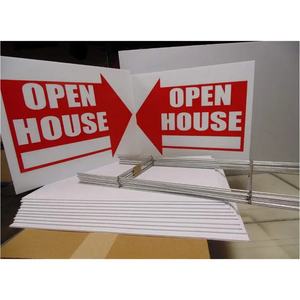 สัญญาณเตือนแบบกําหนดเอง 4 x 8 24x36 การก่อสร้างลูกฟูกพลาสติกแบบกําหนดเองพิมพ์ไดคัทยินดีด้วยลาน 18x24 ป้าย - Product Image 3