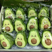 Jouets moelleux en forme d'avocat en PU, jouet anti-stress à récupération lente, gadget de décompression mignon de dessin animé