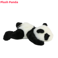 2025 nouveau jouet d'animal sauvage en peluche réaliste personnalisé doux animal de ferme bébé jouet en peluche Simulation couché hippopotame renard panda ours jouets enfants