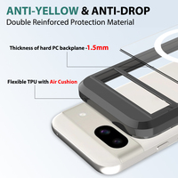 Coque de téléphone magnétique transparente en TPU et PC de haute qualité RUITE avec recharge sans fil pour Google Pixel 6 7 8 9 Pro