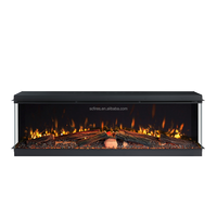 Cheminée électrique d'usine Chauffage Design Fire Place Flammes LED réalistes Cheminée électrique Montage mural