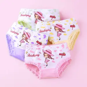 Fabrik Großhandel heißes Design Kinderunterwäsche niedliche Mädchen Baumwollhosen für 2-12 Jahre Baby-Mädchen