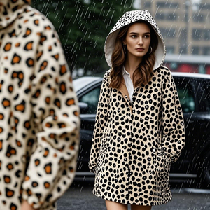 Imperméable léger et imperméable pour femmes coupe-vent à capuche avec poches extérieur respirant coupe-vent réutilisable et respectueux de la peau - Product Image 1