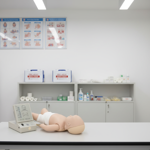 Buywells GD/CPR20150 หุ่นจำลองการช่วยฟื้นคืนชีพทารกแบบไร้สายเชื่อมต่อได้ พร้อมระบบจำลองการช่วยฟื้นคืนชีพแบบเคลื่อนที่สำหรับการเรียนการสอนในโรงพยาบาล - Product Image 5