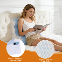 Lesekissen für Bett, Sitzen, Liegen und Bauchlage, Ergonomisches Memory-Schaum Bettkeilkissen zum Lesen, Bodenkissen
