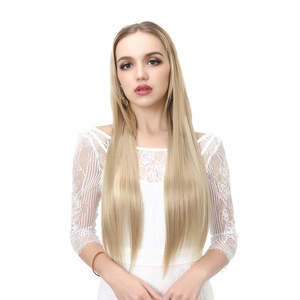 Extensiones de <span class=keywords><strong>Cabello</strong></span> para Mujer Estilo Europeo Americano, Invisibles, de Seda Resistente al Calor, <span class=keywords><strong>Cabello</strong></span> Largo y Rizado de Aspecto Natural, Modelo M01 - Product Image 1