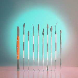 Kit de couteau pour prothèse dentaire pour étudiant Source d'alimentation manuelle comprend un couteau à découper à la cire cuillère à cire dentaire outil de remplissage pour sculpter les dents dentaires - Product Image 1