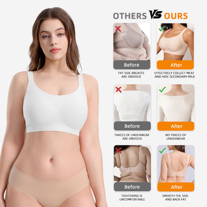 Shanhao senza soluzione di tutti i giorni senza soluzione di continuità striscia di gelatina reggiseno sottile di seta di ghiaccio in maglia con Logo regolabile cinghie convertibili traspiranti - Product Image 6