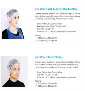 Cubierta de cabeza <span class=keywords><strong>el</strong></span>ástica simple o doble de 24 pulgadas <span class=keywords><strong>para</strong></span> servicio de comida, <span class=keywords><strong>cocina</strong></span>, <span class=keywords><strong>redecilla</strong></span> bouffant plisada <span class=keywords><strong>para</strong></span> habitación limpia - Product Image 6