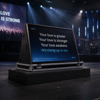 Écran de scène Topflashstar pour téléprompteur et affichage de paroles, idéal pour chanteurs, concerts, spectacles en direct, cultes religieux