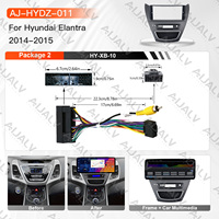 Écran tactile 12,3 pouces avec kit d'installation complet pour tableau de bord de console centrale de voiture HYUNDAI Elantra 2012-2013 LHD, noir mat – Vente chaude