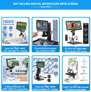 <span class=keywords><strong>Microscope</strong></span> électronique numérique 9 pouces écran Lcd réglable 1-1600x loupe d'amplification Microscopes outils de soudage - Product Image 4