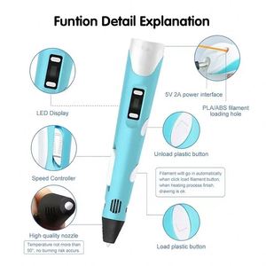 3D Printing Pen DIY Three-dimensional Painting <b>Fun</b> Camouflage LCD Screen Compatible PLA Filament Toys Gift for Children - Product Image 2
