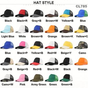 Wholesale Summer 5 Panels Baseball Cap Custom Logo Cheap AD Mesh Trucker <b>Hat</b> - Product Image 2