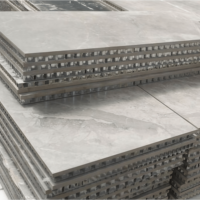 Panneau de pierre à structure alvéolaire en aluminium, feuilles alvéolaires ondulées en aluminium pour portes en bois