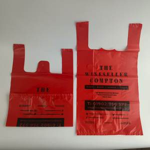 Hdpe חולצת טריקו עבור סופרמרקטים, בוטיקים. קיבולת גדולה זמינה בגדלים שונים, צבעים ולוגואים. סרט אדום - Product Image 4