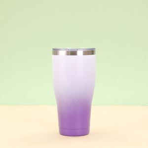 20oz 40oz Curve Tumbler <b>Double</b> <b>Wall</b> Vacuum Insulated Stainless Steel Mug Gradient Coated with 2in1 Lid - Product Image 3
