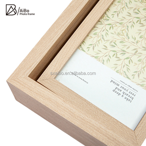 Hai mặt xoay 6 inch khung ảnh bằng gỗ lá khắc Kính MDF hai mặt hiển thị khung hình - Product Image 2