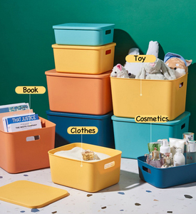 Different Sizes Large Capacity Plastic Storage Bins Household Plastic Organizer Toy Storage Box