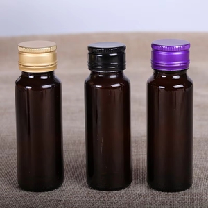 Flacons en verre ambré de 20 ml à 100 ml pour médicaments liquides avec bouchon en aluminium ROPP, options d'emballage et de gravure - Product Image 3