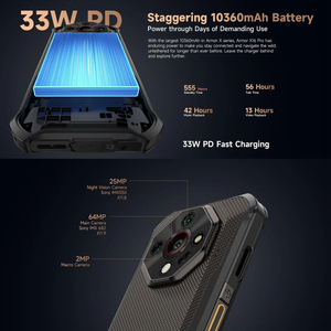 <span class=keywords><strong>Ulefone</strong></span> <span class=keywords><strong>Armor</strong></span> IP68 X16 Pro โทรศัพท์ที่ทนทาน8GB + 256GB โทรศัพท์มือถือ NFC แบตเตอรี่10360mAh 5G แอนดรอยด์15 OCTA Core สมาร์ทโฟน - Product Image 4