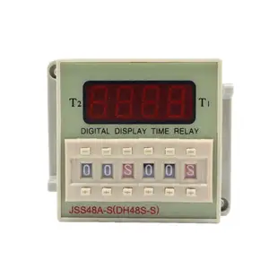 DH48S-S דיגיטלי טיימר זמן עיכוב ממסר 220V 0.01S - 99H 99M 8 סיכות עם בסיס שקע