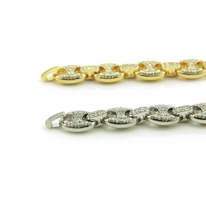 Hip-hop men's street <b>bracelet</b> jewelry is cool, diamond-encrusted, pig nose buckle, and <b>bracelets</b> - Product Image 4