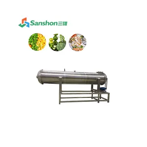 Baixo preço contínuo vegetal branqueamento máquina vapor espiral máquina de branqueamento