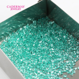 Cadermay Paraiba Blue Yag Loose Gemstones Square Synthetic Lab Created For Jewelry Making - Product Image 3