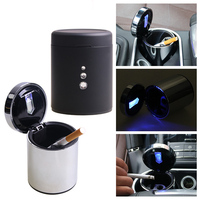 Auto Home Office Zylinder Stil Zigarette Zigarre Anpassen Auto Aschenbecher Mit Deckel und LED-Beleuchtung