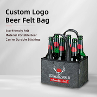 Articles promotionnels : Sac de transport pour 6 bouteilles de vin en feutre, sac à main de transport pour vin rouge, séparateur de bouteilles, style tendance, motif personnalisé, vente en gros