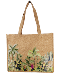 Custom Printed Cork Shopping <strong>Bag</strong> with Logo Zipper Closure Reusable Foldable Eco-Friendly Tote Grocery &amp; Retail Gift <strong>Bag</strong> - Product Image 2