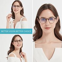 Nouvelle mode lunettes de lecture bloquant la lumière bleue PC lunettes de lecture colorées lunettes de lecture rondes pour femmes