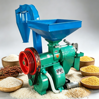 Équipement de mouture de céréales agricoles robuste avec moteur diesel, machines à moudre le riz à moteur diesel