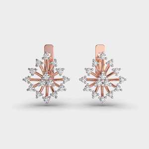 Boucles d'oreilles en diamant de créateur, fabriquées en argent sterling 925, bijoux élégants pour femmes, cadeau pour anniversaire, mariage, fête - Product Image 2