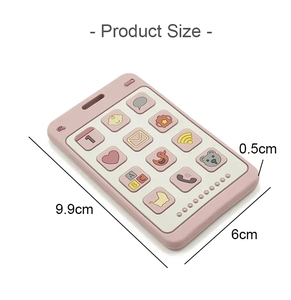 Noël sans BPA Silicone souple bricolage enfants jouet d'allaitement en forme de téléphone sucette dentition cadeau <span class=keywords><strong>pour</strong></span> <span class=keywords><strong>les</strong></span> nouveau-nés - Product Image 3
